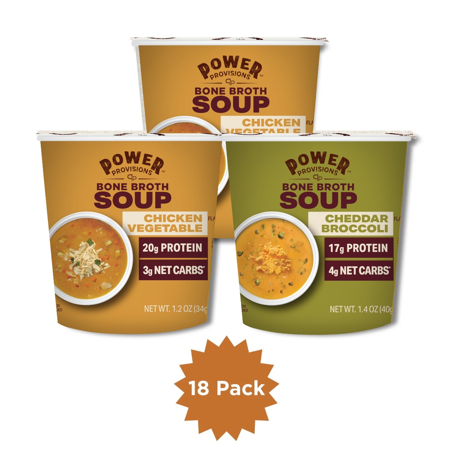Bone Broth Soup 18-Pack Sampler – Power Provisions