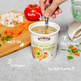 Keto and Paleo Chicken Vegetable Bone Broth Soup