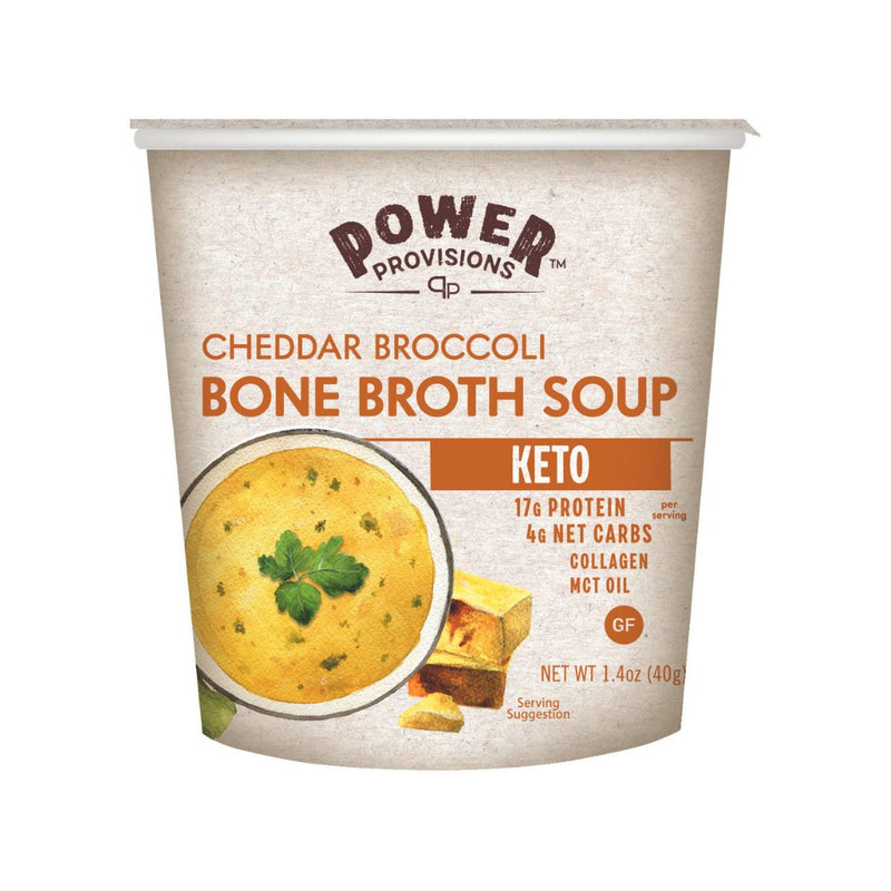 Power Provisions Cheddar Broccoli Bone Broth Soup Cup 